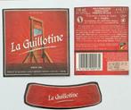 Bieretiket La Guillotine Brouwerij L. huyghe (2l9), Verzamelen, Overige merken, Overige typen, Gebruikt, Ophalen of Verzenden