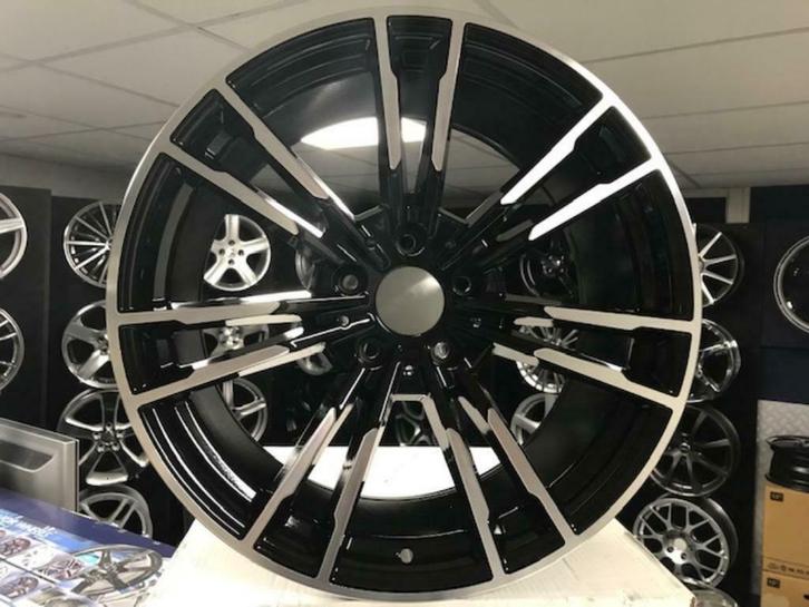 NIEUWE 18 inch 5x120 zwart polish alu sportwielenset, Auto-onderdelen, Overige Auto-onderdelen, BMW, Mini, Opel, Overige automerken