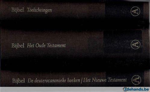 Bijbel, 3 delen/3 boeken, prenten van G. Doré,  Athenaeum, Boeken, Godsdienst en Theologie, Gelezen, Ophalen of Verzenden