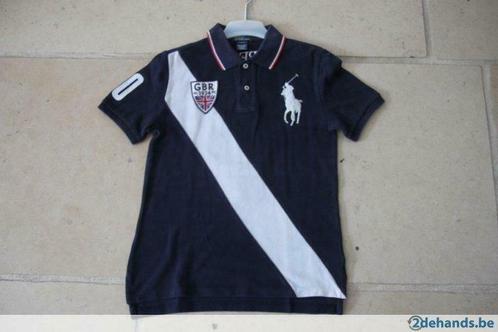 Donkerblauwe jongens polo 'Ralph Lauren', maat: 10/12j, Kinderen en Baby's, Kinderkleding | Maat 146, Gebruikt, Jongen, Shirt of Longsleeve