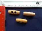 Houten stamknoop 2 gaten 30 mm, Ophalen of Verzenden, Nieuw, Knoop of Knopen