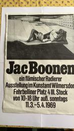 Jac Boonen - affiche rare 1969, Antiquités & Art, Enlèvement ou Envoi