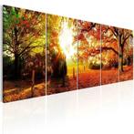 Peinture en 5 parties sur toile Forêt d'automne Nature 240 x, Peinture, Envoi, Neuf
