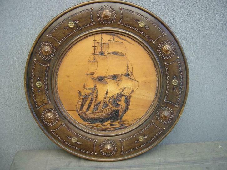 Plaque murale Bois de voilier, Antiquités & Art, Art | Sculptures & Bois, Enlèvement ou Envoi