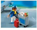 Playmobil 4761 - hôtesse de l'air - rare, Ophalen of Verzenden, Zo goed als nieuw, Complete set