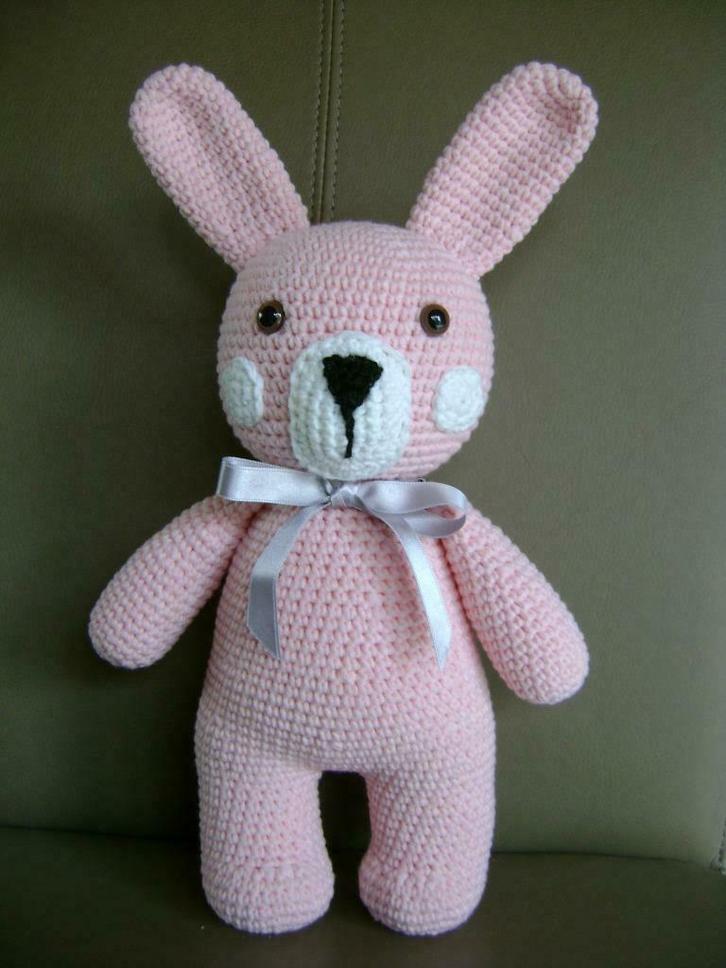 Gehaakte knuffel - konijn, Kinderen en Baby's, Speelgoed | Knuffels en Pluche, Nieuw, Konijn, Verzenden