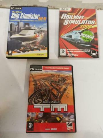 Jeu PC: 3 jeux de simulation, Enlèvement ou Envoi, Comme neuf, À partir de 3 ans, 3 joueurs ou plus