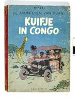 Kuifje in Congo - hc linnen rug - 1e druk 1947, Boeken, Stripverhalen, Gelezen, Ophalen of Verzenden, Hergé