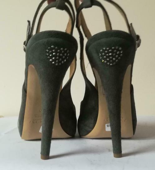 691B* Twin Set - sandalen met hoge hakken 3x leer (40), Kleding | Dames, Schoenen, Nieuw, Pumps, Grijs, Verzenden