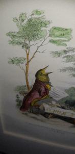 Pierre Goet v.z. Grandville J.J.vignette handgekleurd 1840, Enlèvement ou Envoi