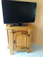 Meuble TV En Chêne Massif., 25 à 50 cm, Moins de 100 cm, Enlèvement, Utilisé