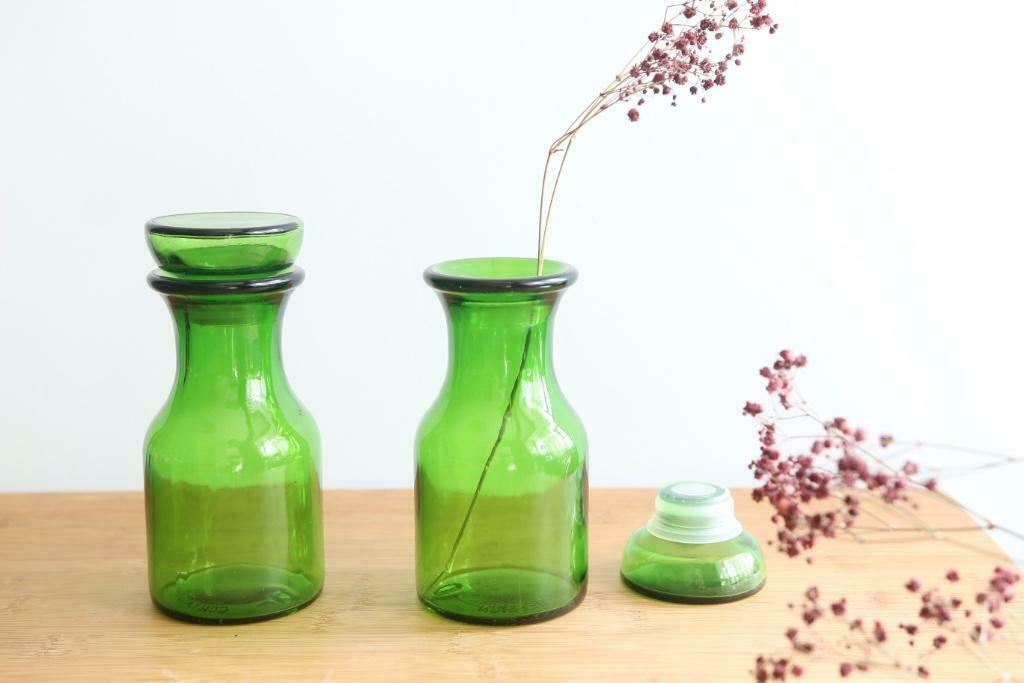 2 flacons d'apothicaire / pots à épices, Antiquités & Art, Antiquités | Verre & Cristal, Enlèvement ou Envoi