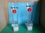 Jack-op bierglazen (2 stuks), Ophalen of Verzenden, Gebruikt, Bierglas