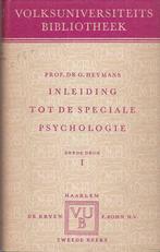 Inleiding tot de speciale psychologie, Deel I, Boeken, Ophalen of Verzenden