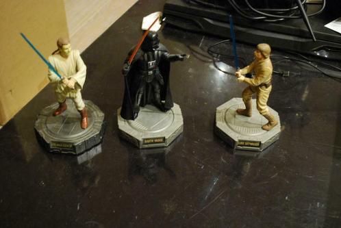 Draaibare figuren Luke , Darth Vader (+ Episode 1 Obi wan), Collections, Star Wars, Utilisé, Figurine, Enlèvement ou Envoi