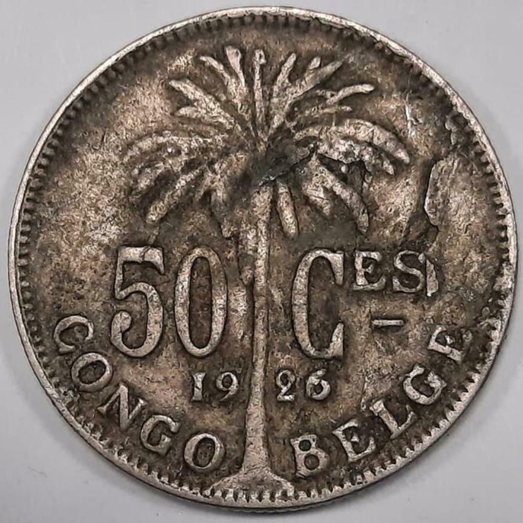 Belgisch Congo - 50 centimen - 1926 FR, Ophalen of Verzenden, Overige landen, Losse munt