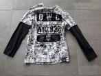 Wit/zwarte t-shirt met lange mouwen (maat 146-152), Verzenden, Gebruikt, Jongen, Shirt of Longsleeve
