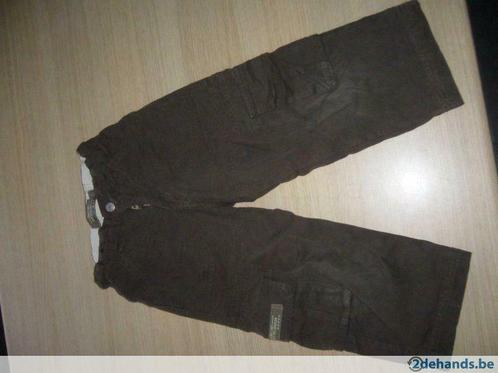 Donkerbruine vestelbare gevoerde broek - maat 98, Kinderen en Baby's, Kinderkleding | Maat 104, Gebruikt, Jongen, Broek, Ophalen