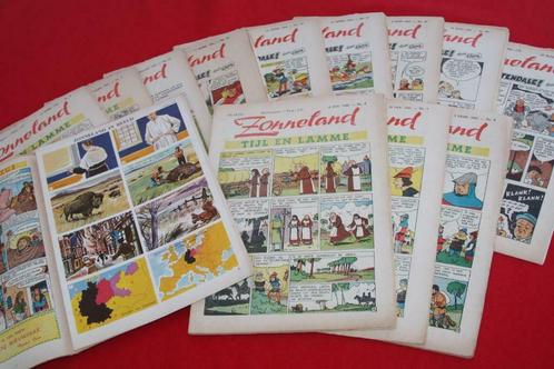 Zonneland weekuitgave 42e jaar 1961 losse nummers, Collections, Personnages de BD, Utilisé, Livre ou Jeu, Autres personnages, Enlèvement ou Envoi