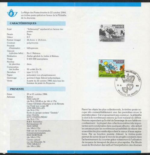 Année 1984 : FDC 2150 sur feuillet - Les schtroumpfs - phila, Timbres & Monnaies, Timbres | Europe | Belgique, Enlèvement ou Envoi