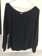 Zwarte zijden blouse Patrizia Pepe, MET, Noir, Porté, Taille 42/44 (L)