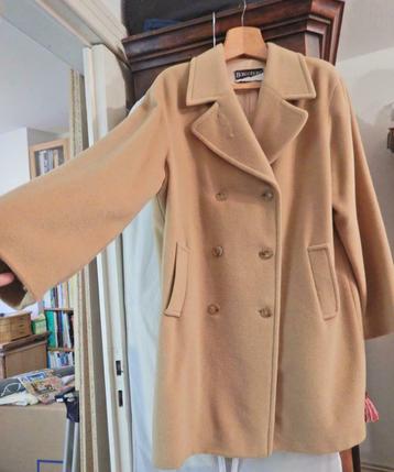 manteau 3/4 en laine couleur Camel T46-42 (B-F ou D-NL)