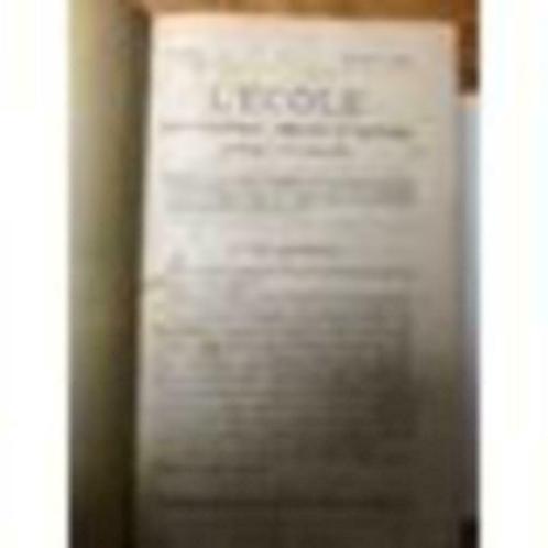 L'ecole, Revue Pédagogique, Littéraire Et Scientifique, Boeken, Wetenschap, Gelezen, Geesteswetenschap, Ophalen of Verzenden