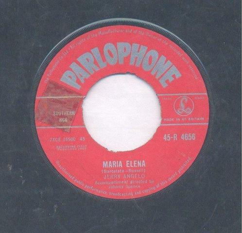 Jerry Angelo – Maria Elena / Ol man river - Single – 45 rpm, Cd's en Dvd's, Vinyl | Overige Vinyl, Gebruikt, Ophalen of Verzenden