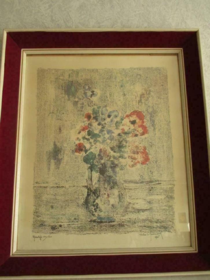 Julien D'Haeseleer - Gekleurde ets, Antiek en Kunst, Kunst | Etsen en Gravures, Ophalen
