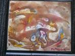 GUY DENAIGRE - OLIE/DOEK - ORIGINEEL GESIGNEERD, Antiek en Kunst, Ophalen of Verzenden