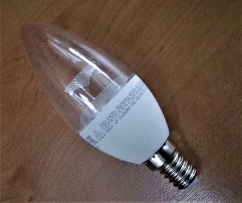 Eén LED-kaarslamp 220VAC/6W 400LM (6OW Hlg), Huis en Inrichting, Lampen | Losse lampen, Nieuw, Gloeilamp, 30 tot 60 watt, E14 (klein)