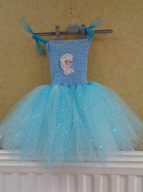 ② robe tutu et princesse reine des neiges fait main sur com