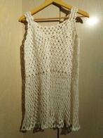 top blanc en crochet, Ophalen, Gedragen, Maat 38/40 (M), Wit