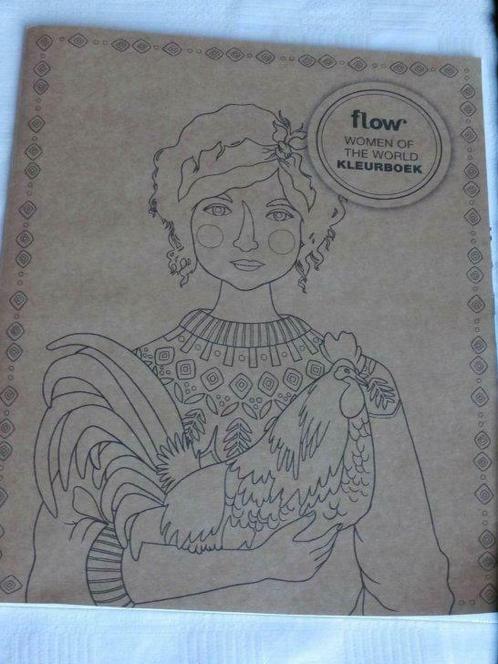 Kleurboek voor volwassenen:FLOW Woman of the world, Boeken, Hobby en Vrije tijd, Nieuw, Ophalen of Verzenden