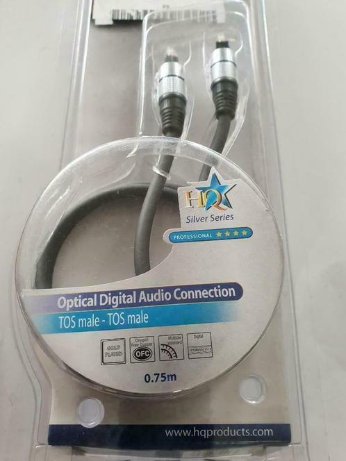 Cable OPTIQUE -TOS male vers TOS male--75cm-Neuf emballé, TV, Hi-fi & Vidéo, Câbles audio & Câbles de télévision, Neuf, Câble optique