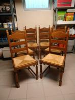 Eikenhouten stoelen, Ophalen, Riet of Rotan, Gebruikt, Bruin