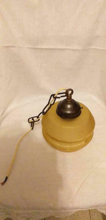 Vintage getinte bollamp, Antiek en Kunst, Antiek | Verlichting, Ophalen
