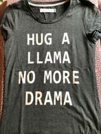 T-shirt Hug a Llama - Lola & Liza. Maat XS, Gedragen, Grijs, Maat 34 (XS) of kleiner, Ophalen of Verzenden