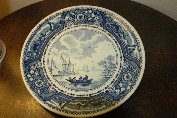 MOOI VINTAGE BORD - GEBR. "BOCH" FR. - DELFT - (25 cm), Antiek en Kunst, Antiek | Keramiek en Aardewerk, Ophalen of Verzenden