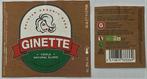 Etiquette de bière Ginette Natural Tripple Br. Belle-Vue 2w3, Autres marques, Autres types, Utilisé, Enlèvement ou Envoi