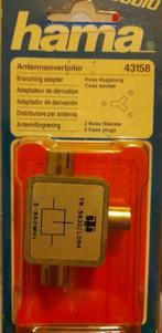 HAMA aftakadapter voor antennes, Ophalen of Verzenden, Zo goed als nieuw, Minder dan 2 meter, Tv-kabel