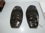 Paire de masques africains en pierre, Enlèvement ou Envoi