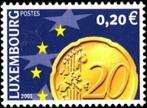 Luxemburg 2001 : Euro  - 0.20 euro munt, Postzegels en Munten, Postzegels | Europa | Overig, Luxemburg, Verzenden, Postfris