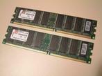 2 barrettes de RAM Kingston (DDR / 256Mb / 266MHz), Informatique & Logiciels, Mémoire RAM, DDR, Desktop, Utilisé, Enlèvement ou Envoi
