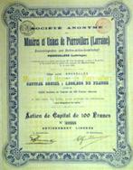 Minières et Usines de Pierrevillers (Lorraine)  1898, Ophalen of Verzenden, Aandeel, Voor 1920