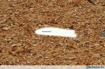 Houtsnippers, woodchips natuurkleur. beschikbaar voor biedingen