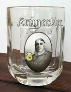 bier brouwerij kroes Krüger email ovaal embleem, Verzamelen, Glas en Drinkglazen, Ophalen of Verzenden, Zo goed als nieuw