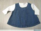 Tuniek in jeans (2 stuks) - maat 62, Ophalen of Verzenden, Gebruikt, Meisje, Shirtje of Longsleeve