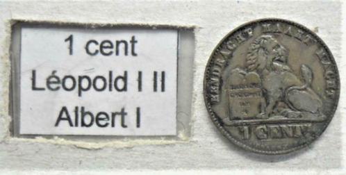 différents 1 cent Léopold I / II / Albert I, Timbres & Monnaies, Monnaies | Belgique, Monnaie en vrac, Autre, Envoi