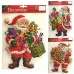 Kerst raamsticker 3D kerstman 25 cm, Diversen, Kerst, Ophalen of Verzenden, Nieuw